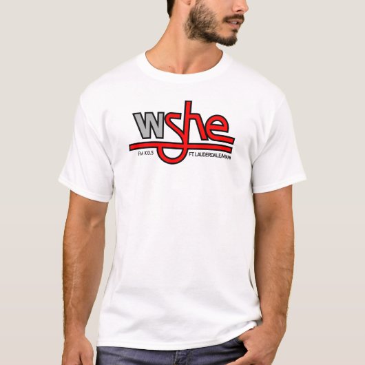 WSHE 103.5 FM  STILLE lichtkleuren  T-shirt (Voorkant)