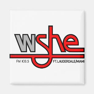 WSHE 103.5 MIAMI FT LAUDERDALE  LOGO MAGNEET