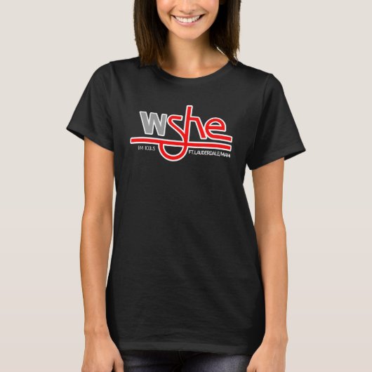 WSHE 103.5FM - Miami Ft. Lauderdale  DESIGN T-shirt (Voorkant)