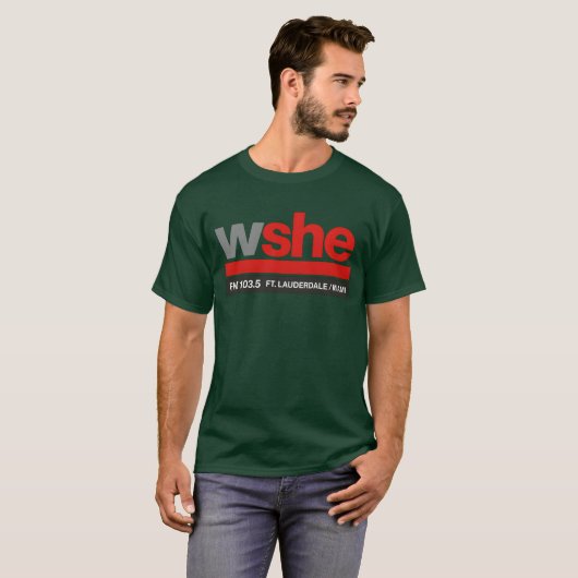 WSHE FM 103.5 Miami Retro T-shirt (Voorkant volledig)