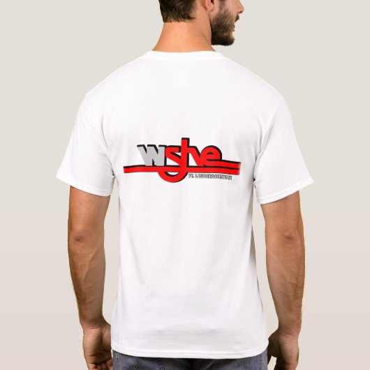 WSHE Mannen Basic T-Shirt (Achterkant)