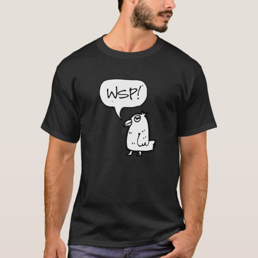 WSP What's Up Sarcastic Parrot Illustration Graph T-shirt (Voorkant)