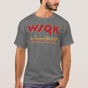 WSQKhe Squawk 945 FM rood vintage retro T-shirt