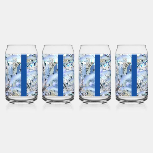 wssbx 'Blue Ice' Drinkware Set Blikvorm Glas (Rechts)