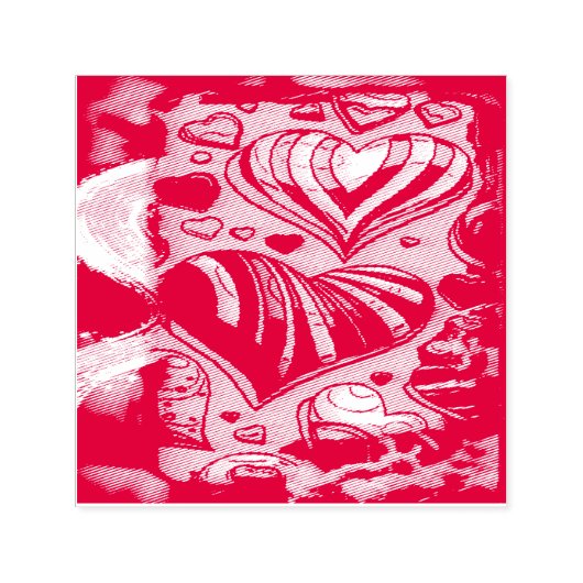 WSSBX Snoep Hearts Zelfinktende Rubber Stamp Stempel (Design)