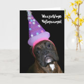 Wszystkiego Najlepszego Poolse Birthday boxer card Kaart (Gele Bloem)