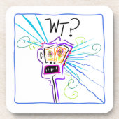 WT? WAT? EMOJI Meemogie Bier Onderzetter (Voorkant)