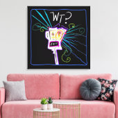 WT? WAT? EMOJI Meemogie Canvas Afdruk (Insitu (Woonkamer))