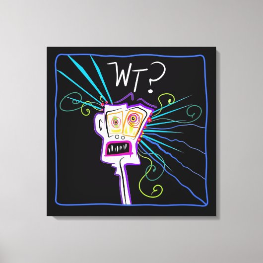 WT? WAT? EMOJI Meemogie Canvas Afdruk (Voorkant)