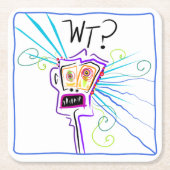 WT? WAT? EMOJI Meemogie Kartonnen Onderzetters (Voorkant)