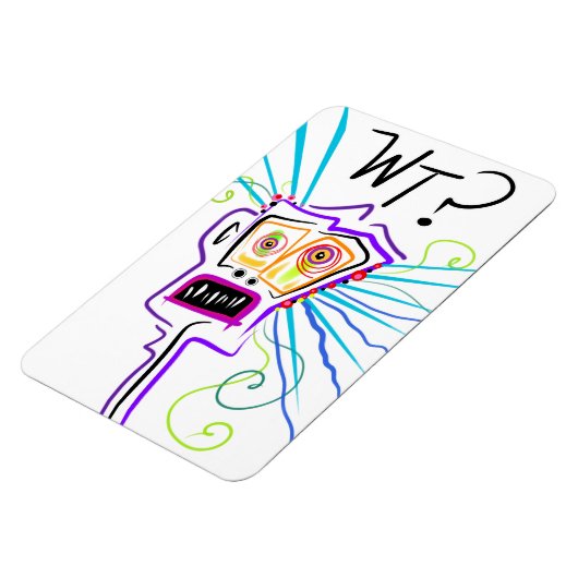 WT? WAT? EMOJI Meemogie Magneet (Linkerzijde)