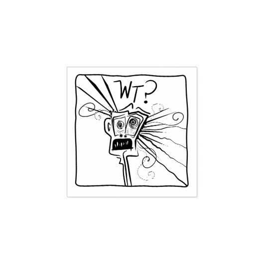 WT? WAT? EMOJI Meemogie Rubberstempel (Afrduk)