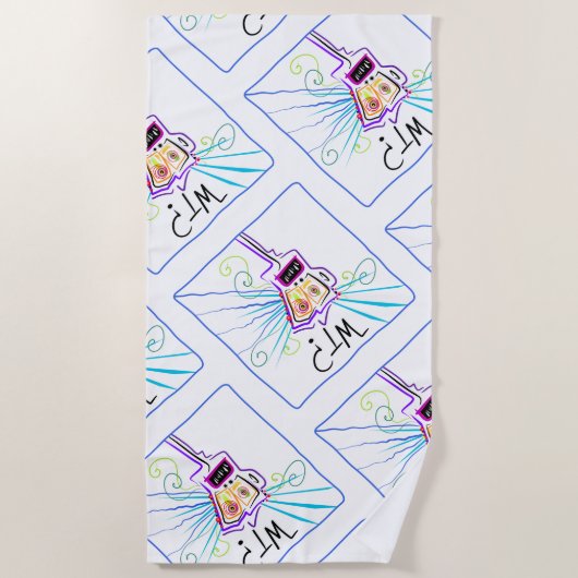 WT? - WAT IS HET? EMOJI Meemogie Strandlaken (Voorkant)