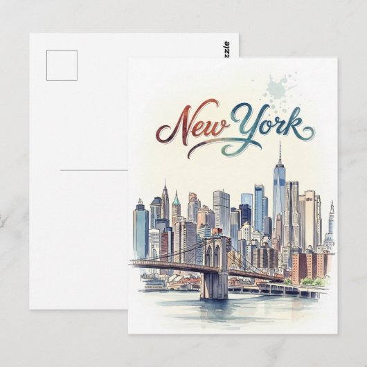 wtare color new york  briefkaart (Voorkant / Achterkant)