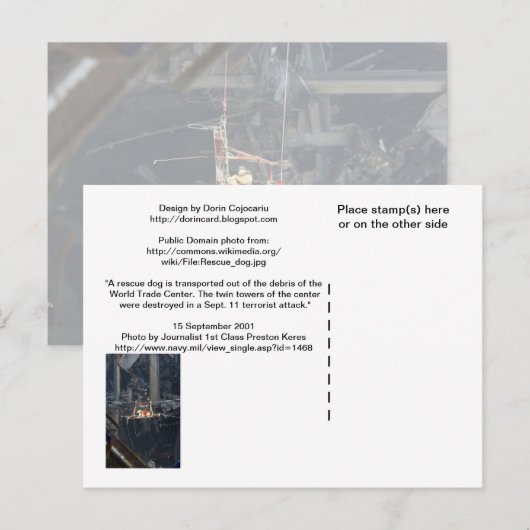 WTC6 40% transparant afbeelding, op briefkaart ter (Voorkant / Achterkant)