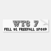 WTC7 viel in vrije snelheid Bumpersticker (Voorkant)