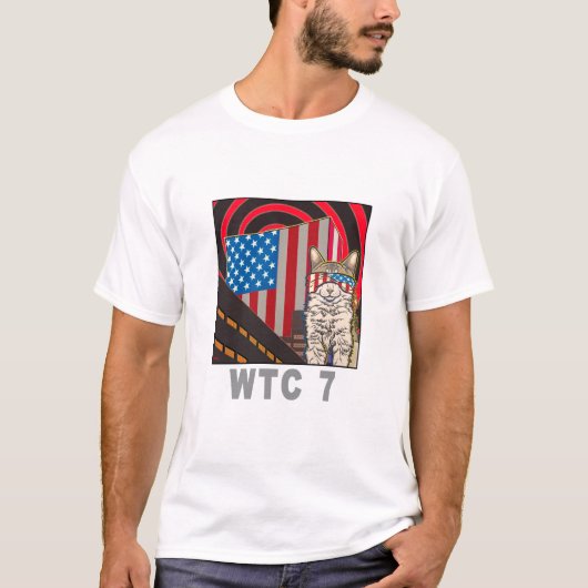 "WTC 7" Organic White T-Shirt (Voorkant)