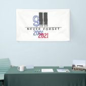 WTC 911 Patriottisch Vergeet nooit 20e Jubileum Spandoek (Beurs)