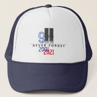 WTC 911 Patriottisch Vergeet nooit 20e Jubileum Trucker Pet