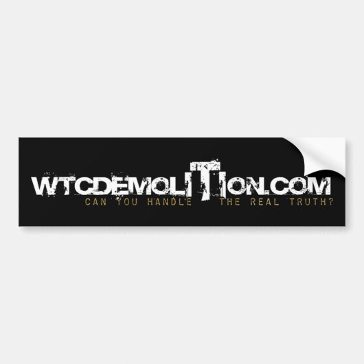 WTCDEMOLITION.COM BUMPERSTICKER (Voorkant)