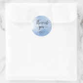 Wtercolor Blue Wedding Hartelijk dank voor uw Stic Ronde Sticker (Tas)