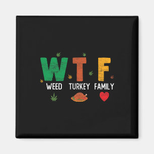 Wtf1 Wijn Kalkoen Voetbal - Leuk Thanksgiving Day  Magneet