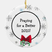 WTF 2020 Santa en Elf in de Facemask Keramisch Ornament (Achterkant)