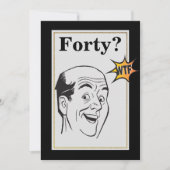 wtf 40th Birthday Party Funny Mannen Birthday Kaart (Voorkant)