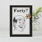 wtf 40th Birthday Party Funny Mannen Birthday Kaart (Staand voorkant)
