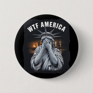 Wtf Amerika Anti-trump VS Politiek En Democratie Ronde Button 5,7 Cm