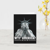 WTF Amerika huilt Vrijheidsbeeld Patriottische Des Kaart (Gele Bloem)
