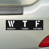 WTF BUMPERSTICKER (Op auto)