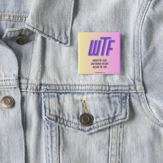 WTF-Button Vierkante Button 5,1 Cm (In situ)