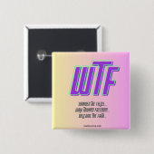 WTF-Button Vierkante Button 5,1 Cm (Voorkant /achterkant)