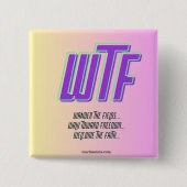 WTF-Button Vierkante Button 5,1 Cm (Voorkant)