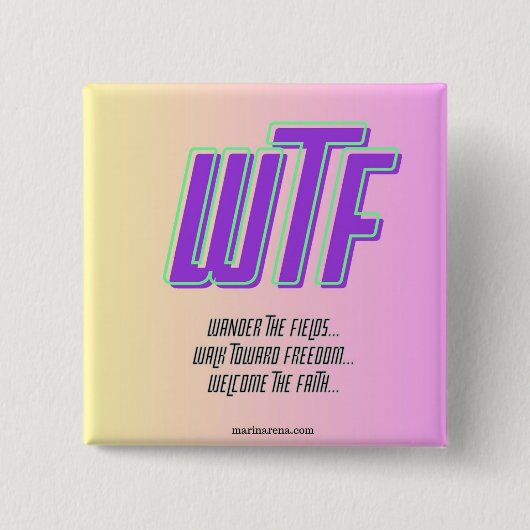 WTF-Button Vierkante Button 5,1 Cm (Voorkant)
