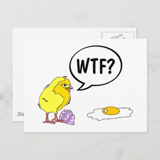 WTF Chick Briefkaart (Voorkant / Achterkant)