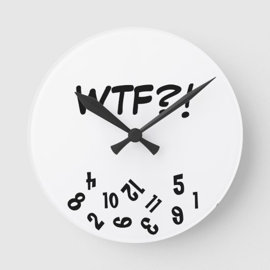 WTF Clock Ronde Klok (Voorkant)