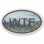 WTF custom-cut vinyl Sticker (Voorkant)