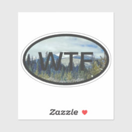 WTF custom-cut vinyl Sticker