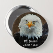 WTF Donald? Bald Eagle Ronde Button 4,0 Cm (Voorkant /achterkant)