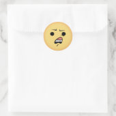 WTF Emoji Ronde Sticker (Tas)