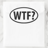 WTF? Euro stijl auto embleem Ovale Sticker (Tas)