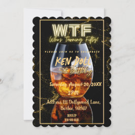 WTF Fifty Men's 50th Birthday Party Download Kaart