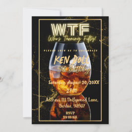 WTF Fifty Men's 50th Birthday Party Download Kaart