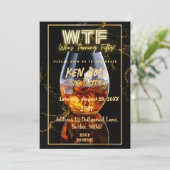 WTF Fifty Men's 50th Birthday Party Download Kaart (Staand voorkant)
