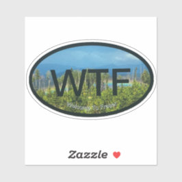 WTF Fraser op maat gemaakte vinyl sticker