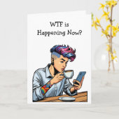 WTF gebeurt nu? Grappige LGBTQIA+ Kaart (Gele Bloem)