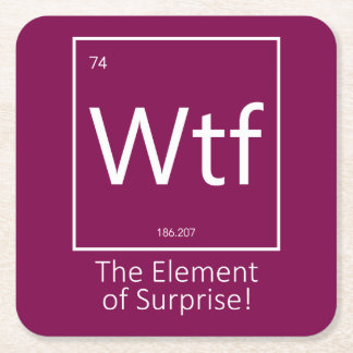 Wtf Grappig, Periodiek Systeem Stijl Kartonnen Onderzetters