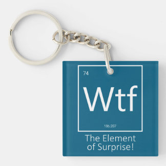 Wtf Grappig, Periodiek Systeem Stijl Sleutelhanger